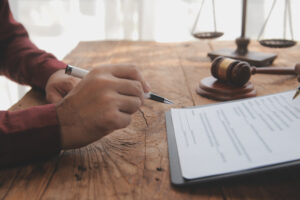 A solicitor works on a personal injury compensation claim.