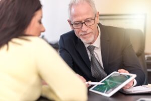 A solicitor advising a client about a no witness accident claim.