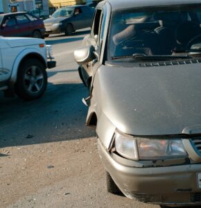 Two cars have been involved in a road traffic accident