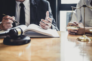 Personal injury solicitors in an office working on their client's agency worker accident claim