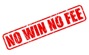 NO WIN NO FEE red stamp text on white